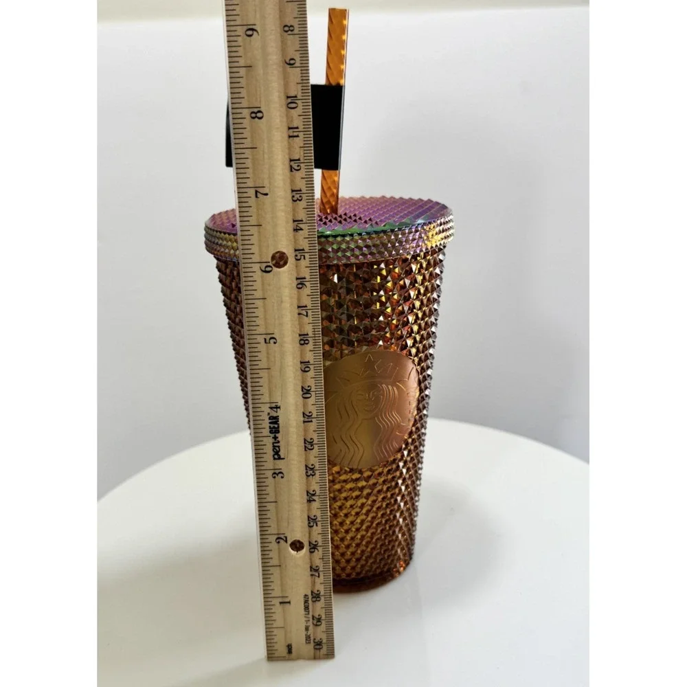 Starbucks Copper Gold Studded 16 oz Tumbler 50th Anniversary Limited Edition New